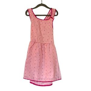 Isaac Mizrahi New York pink multi color confetti cross back dress - 6T